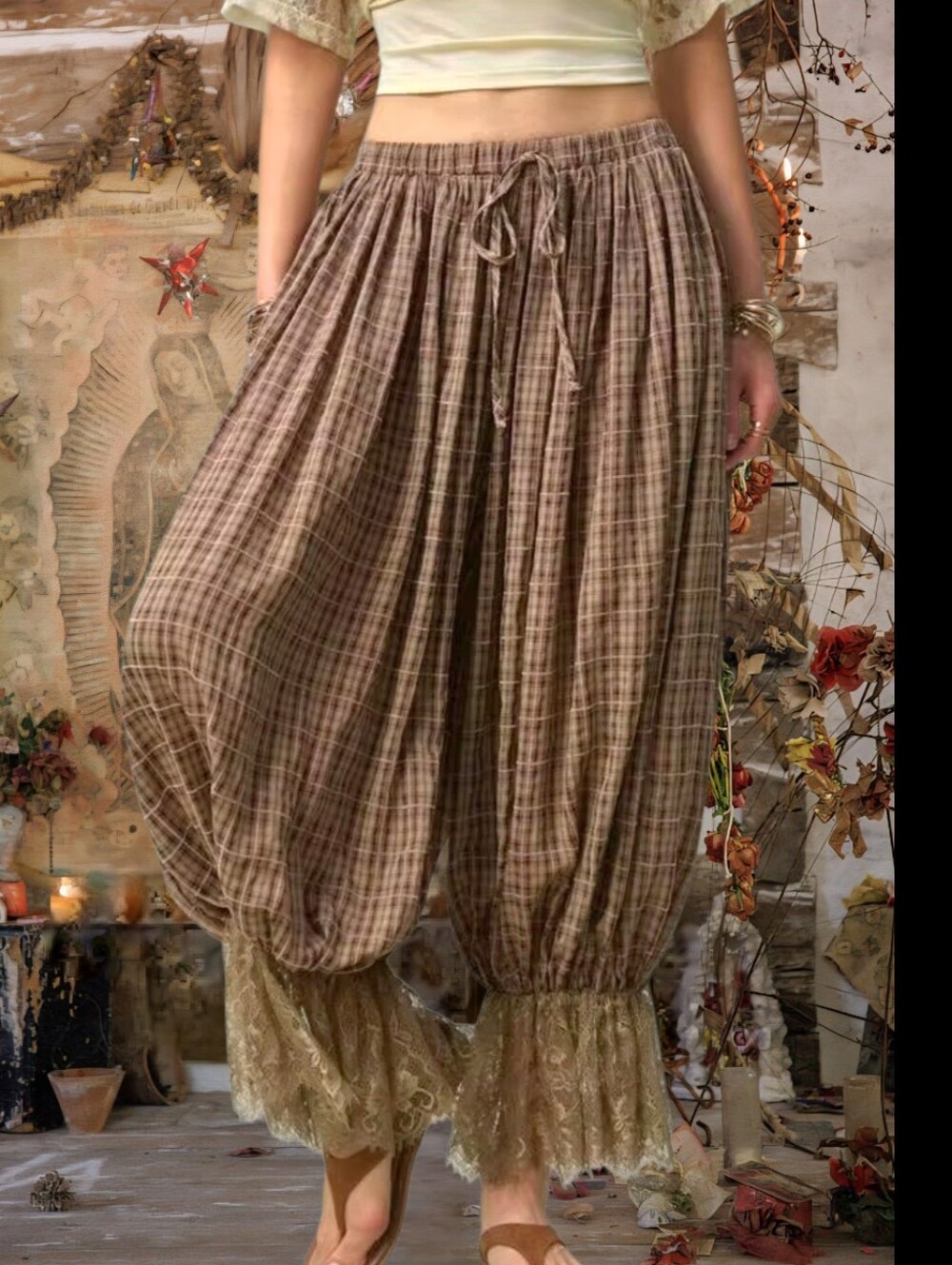 Magnolia Style Free Relaxed Beige Bohemian Long boho Maxi Dress with Pockets S . - Picture 16 of 16